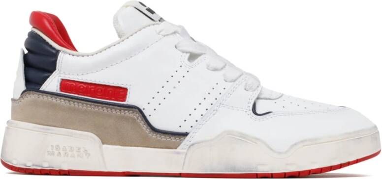 Isabel marant Blauwe Kalfsleren Panel Sneakers Multicolor Dames