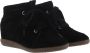 Isabel Marant Étoile Geperforeerde Suède Sleehak Sneaker Black Dames - Thumbnail 1