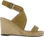 Isabel Marant Bruin leren espadrilles met enkelband - Thumbnail 1