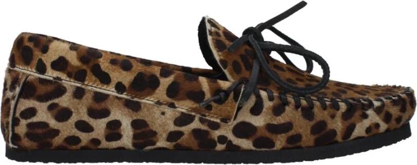 Isabel Marant Bruine Horsehair Slip-On Loafers