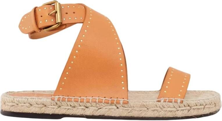 Isabel Marant Bruine leren Illya sandalen