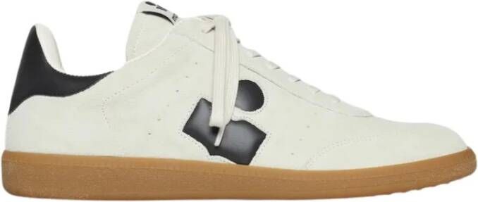 Isabel Marant Leren Sneakers Zwart Wit Logo Vetersluiting - Foto 3