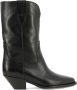 Isabel marant Zwarte Leren Puntige Neus Cubaanse Hak Laarzen Black Dames - Thumbnail 13