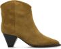 Isabel Marant Étoile Cowboy Boots-Style Zwarte Geborduurde Enkellaarsjes Beige Dames - Thumbnail 1