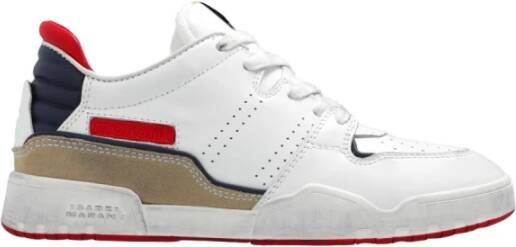 Isabel marant Blauwe Kalfsleren Panel Sneakers White Dames
