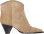 Isabel Marant Étoile Cowboy Boots-Style Zwarte Geborduurde Enkellaarsjes Beige Dames - Thumbnail 3