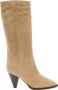 Isabel marant Beige Velvet Leren Hoge Laarzen Brown Dames - Thumbnail 1