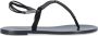 Isabel Marant Zwarte leren teenslipper - Thumbnail 3