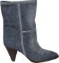 Isabel marant Cowboy Stijl Blauwe Textiel Enkellaarsjes Blue Dames - Thumbnail 8