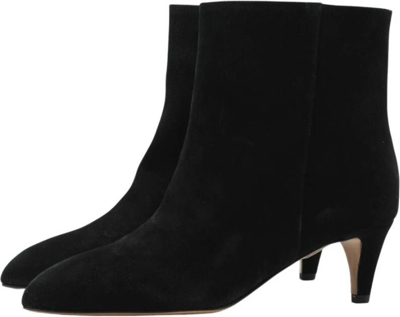 Isabel marant Daxi enkellaarzen met hak van suède Black Dames
