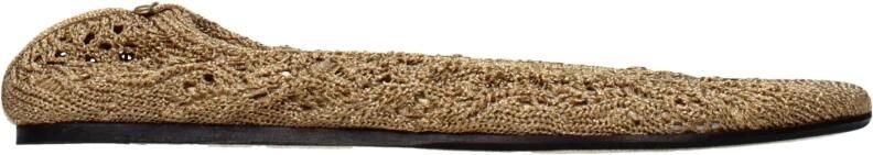 Isabel marant "Belna" Crochet Ballerinas – Gold in goud