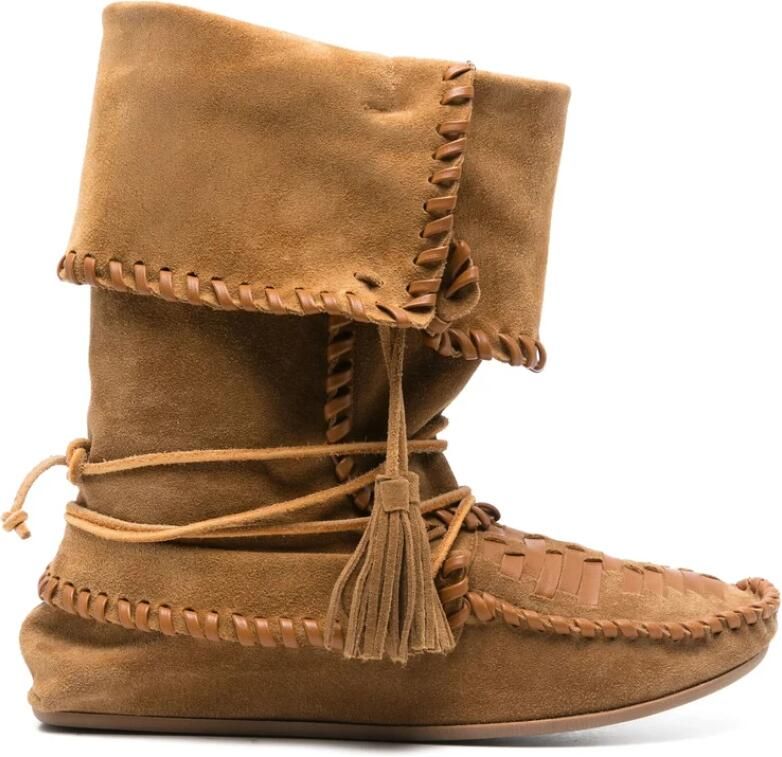 Isabel Marant Bruine Suède Leren Enkellaarzen