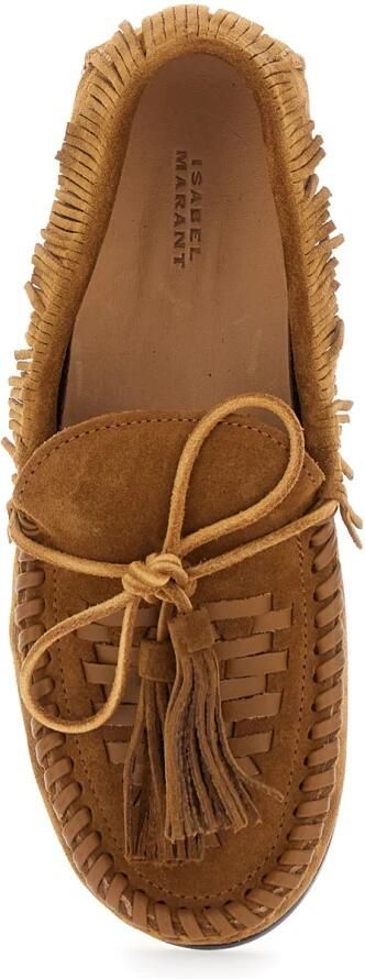 Isabel Marant Bruine Suède Loafers met Franje - Foto 2