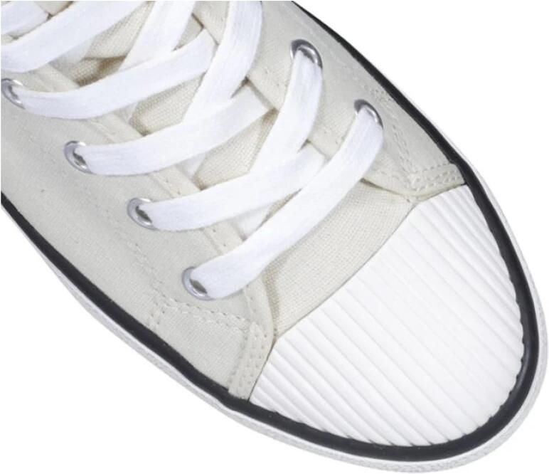 Isabel Marant Beige Canvas Sneakers met Logo Detail