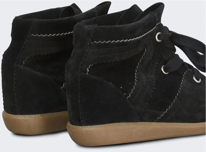 Isabel Marant Étoile Geperforeerde Suède Sleehak Sneaker Black Dames - Foto 5