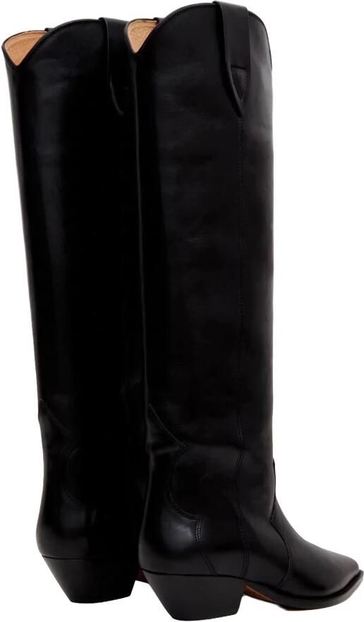 Isabel marant Denvee-Gz Leren Laarzen Puntige Neus 5 cm Hak Zwart Dames - Foto 4