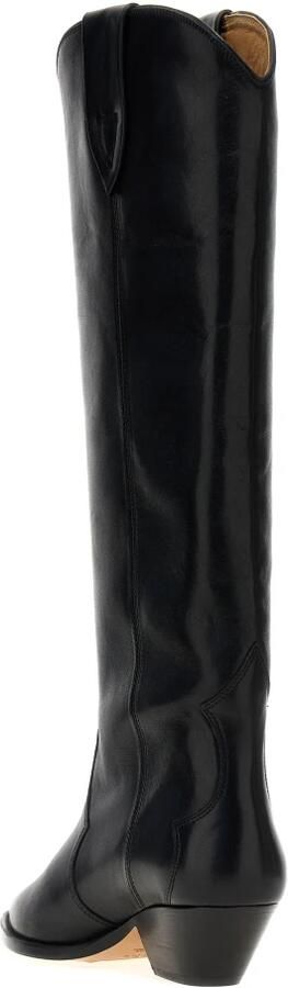 Isabel marant Denvee-Gz Leren Laarzen Puntige Neus 5 cm Hak Zwart Dames - Foto 5