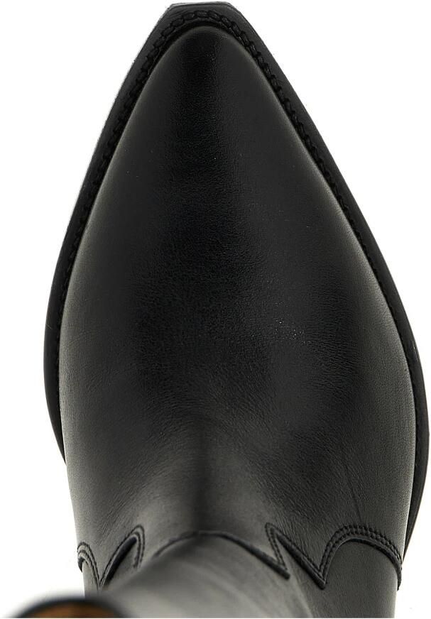 Isabel marant Denvee-Gz Leren Laarzen Puntige Neus 5 cm Hak Zwart Dames - Foto 2