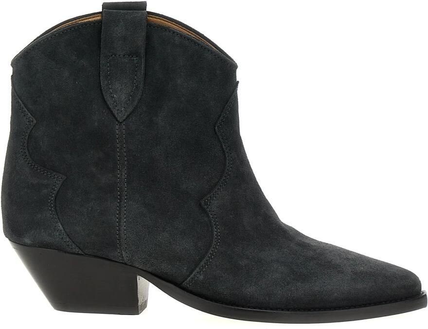 Isabel marant Zwarte Enkellaarsjes met Cubaanse Hak Black Dames