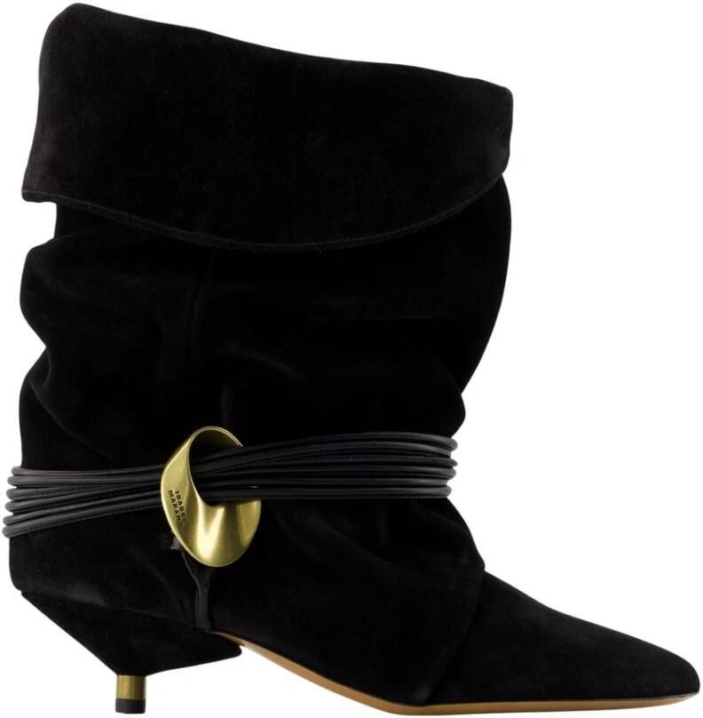 Isabel Marant Zwarte Leren Laarzen Edrika Gz