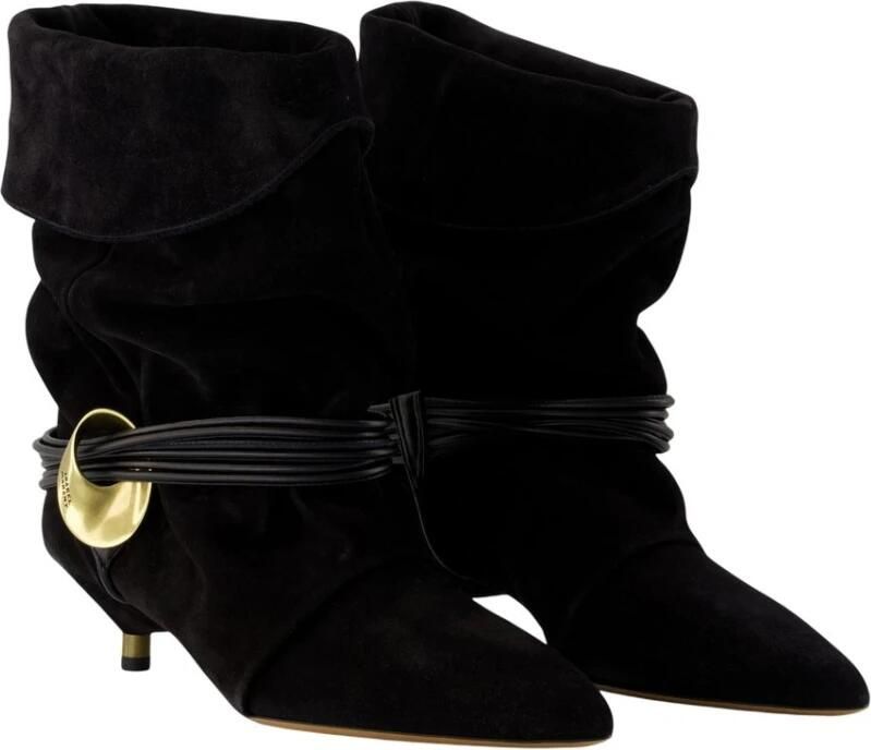 Isabel Marant Zwarte Leren Laarzen Edrika Gz - Foto 2