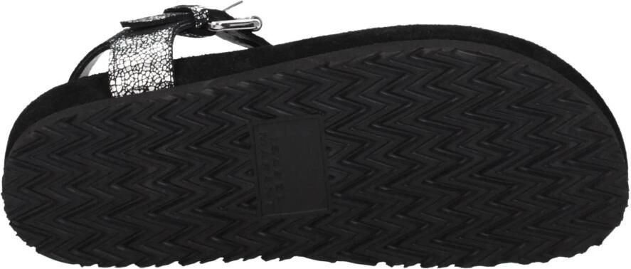 Isabel Marant Zwarte leren teenslippers