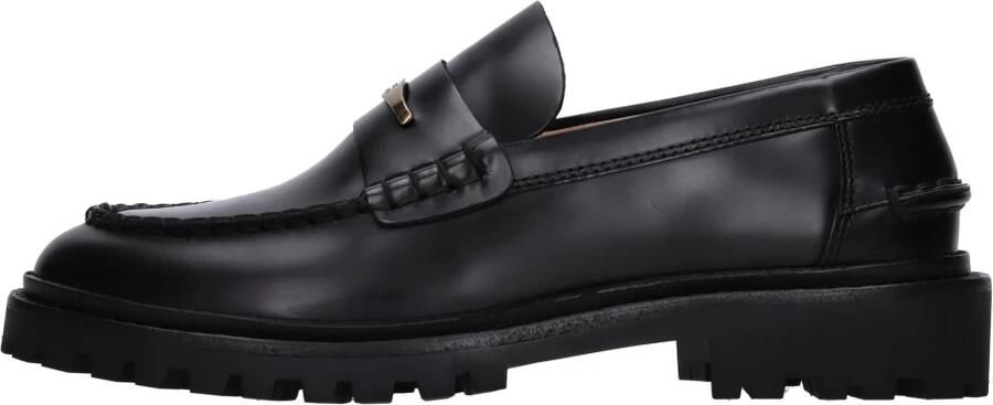 Isabel marant Frezza Leren Mocassins met Logo Detail Black Dames