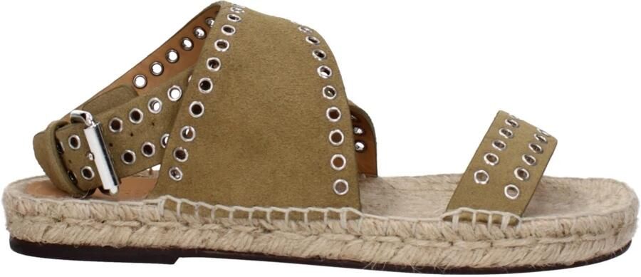 Isabel Marant Groene leren sandaal met studs