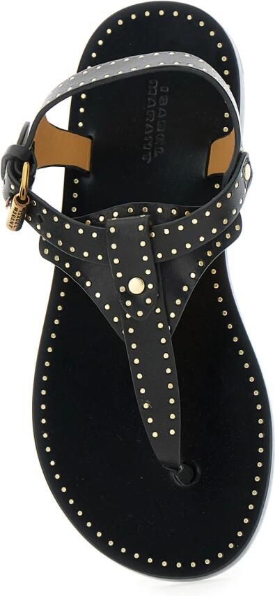 Isabel Marant Zwarte Leren Sandalen met Gespsluiting - Foto 2