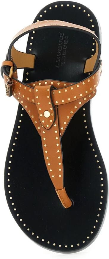 Isabel Marant Bruine Leren Sandalen met Metalen Studs - Foto 2