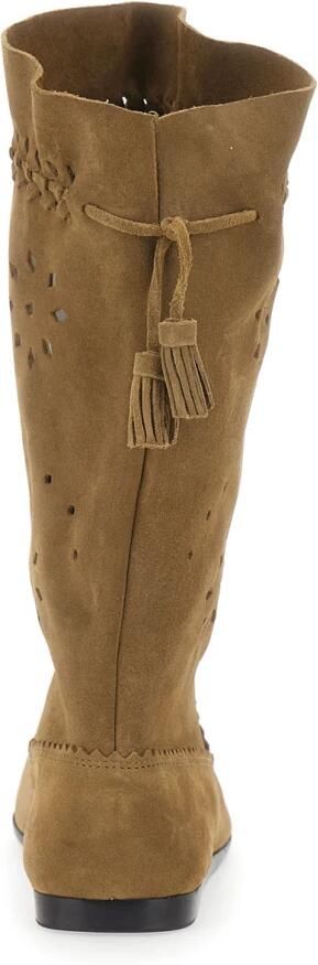 Isabel Marant Laarzen met kwastjes aan de achterkant en platte zool van suède - Foto 2