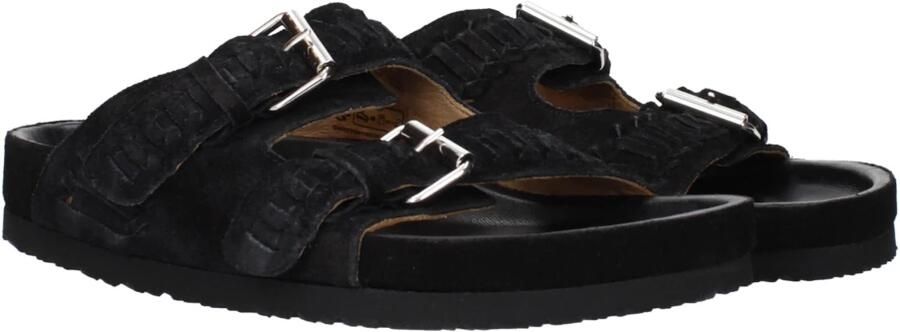 Isabel Marant Zwarte Leren Slippers - Foto 4