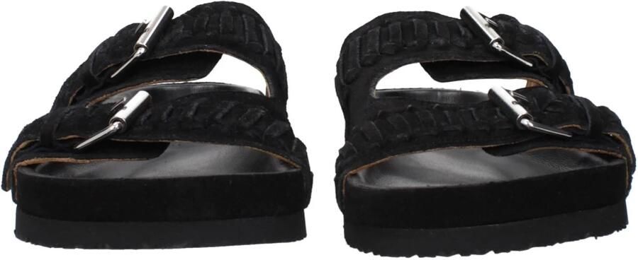 Isabel Marant Zwarte Leren Slippers - Foto 3