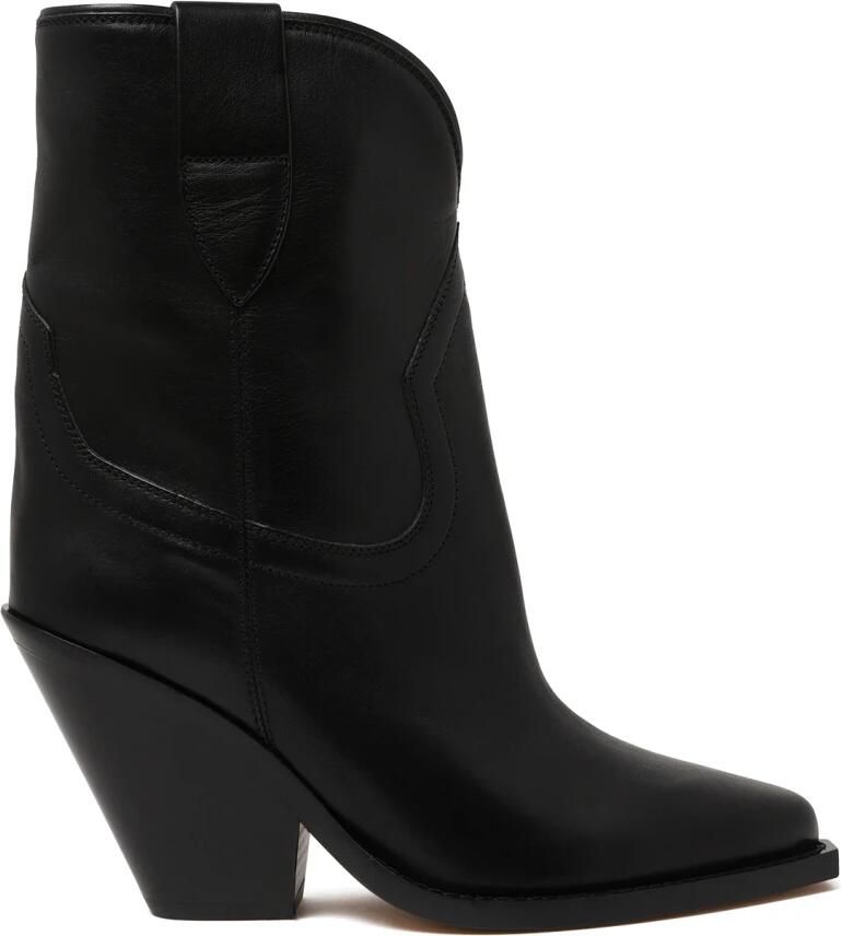 Isabel marant Zwarte Leren Hoge Cowboy Laarzen Black Heren