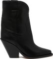 Isabel marant Zwarte Leren Hoge Cowboy Laarzen Black Heren - Zwart
