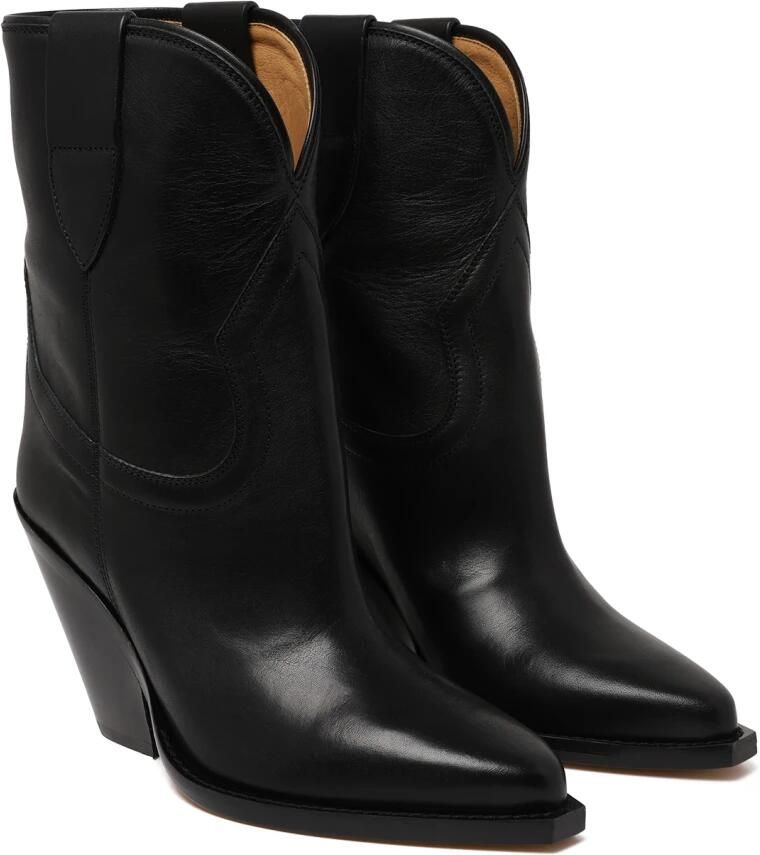 Isabel marant Zwarte Leren Hoge Cowboy Laarzen Black Heren - Foto 3