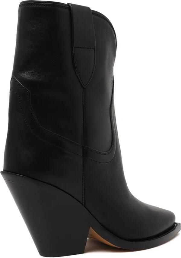 Isabel marant Zwarte Leren Hoge Cowboy Laarzen Black Heren - Foto 4