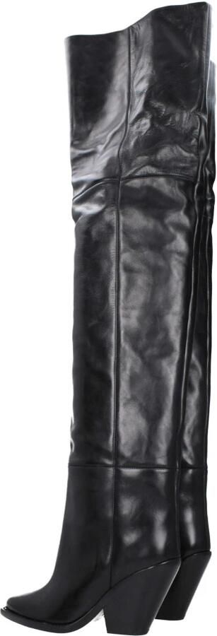 Isabel Marant Zwarte Leren Overknee Laarzen - Foto 2
