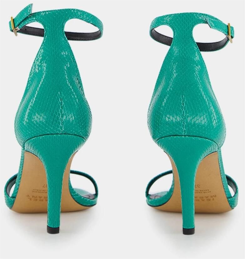 Isabel Marant Smaragd Leren Sandalen