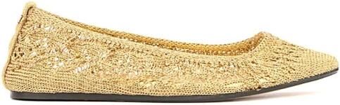 Isabel marant "Belna" Crochet Ballerinas – Gold in goud