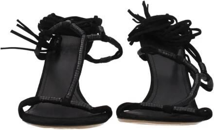 Isabel Marant Zwarte Suède Hoge Hak Sandaal