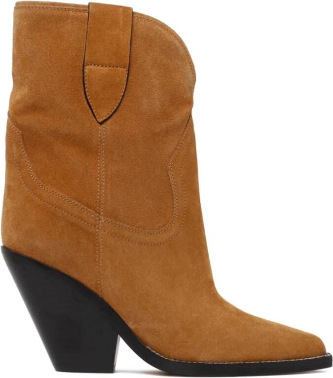 Isabel marant Camel Bruin Kalfssuède Leyane Laarzen Brown Dames