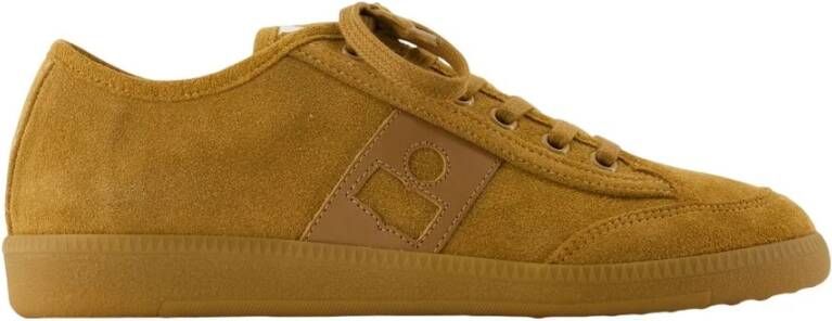 Isabel Marant Khaki Leren Sneakers Gladde Kalfsleer