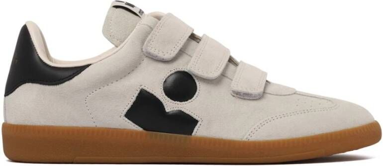 Isabel marant Leren Sneakers met Klittenbandsluiting White Heren