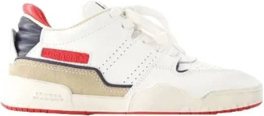 Isabel marant Blauwe Kalfsleren Panel Sneakers White Dames