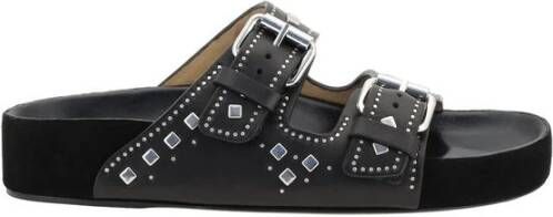 Isabel marant Sandalen Lennyo Gb Sandals Leather Black in zwart