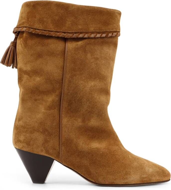 Isabel Marant Leren enkellaarzen met a delvormige neus