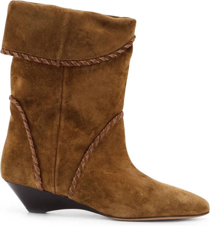 Isabel Marant Leren laarzen met chet en puntige neus