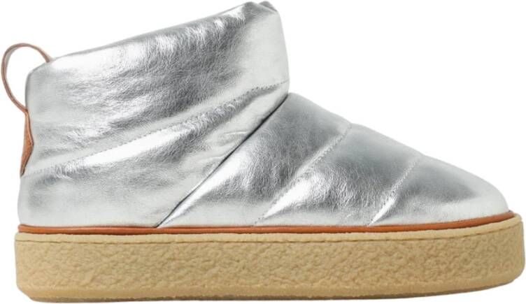 Isabel Marant Metallic Leren Gewatteerde Enkelboots