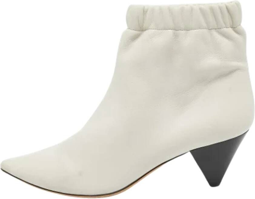 Isabel Marant Pre-owned Leather boots White Dames